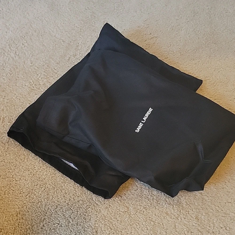 🛑SAINT LAURENT Raso Iridiscent Nero Boots - Picture 10 of 10